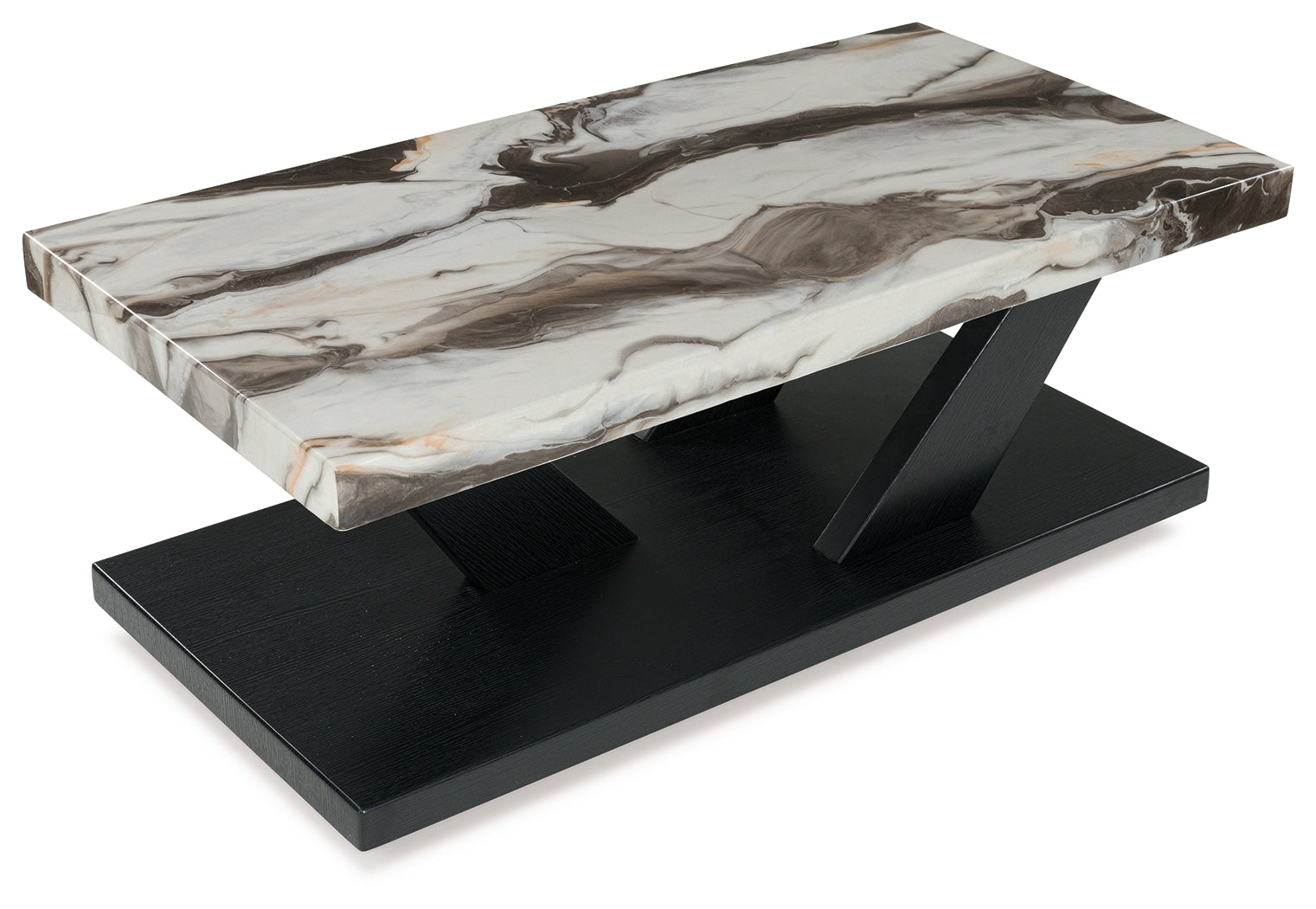 Cendill Dark Brown/White/Black Occasional Table Set (Set of 3) (Online Special Price) - Ornate Home