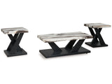 Cendill Dark Brown/White/Black Occasional Table Set (Set of 3) - Ornate Home