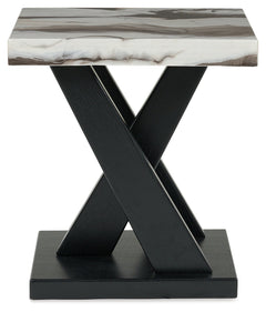 Cendill Dark Brown/White/Black Occasional Table Set (Set of 3) - Ornate Home