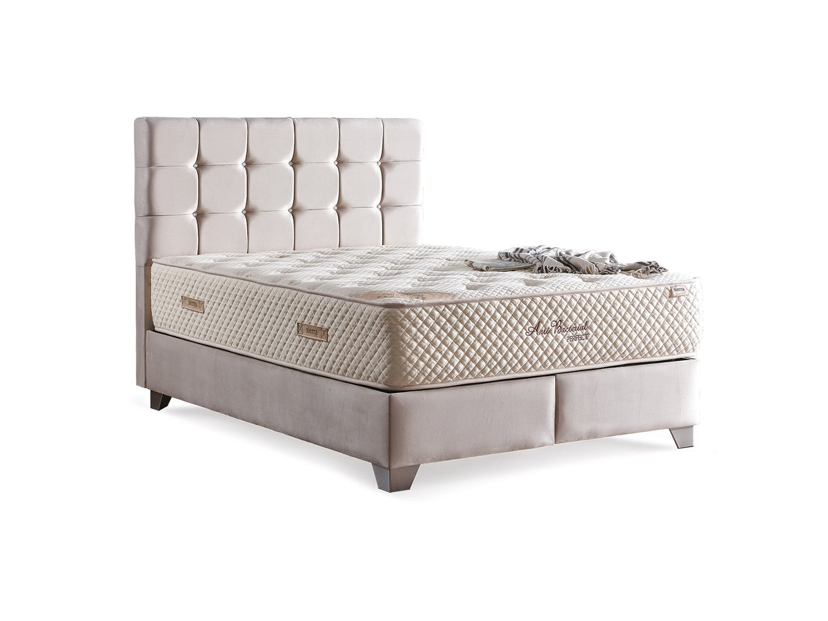 Cenova Cream Storage Bed With Headboard - Ornate Home