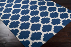 Centenary Navy Wool Area Rug - Clearance - Ornate Home