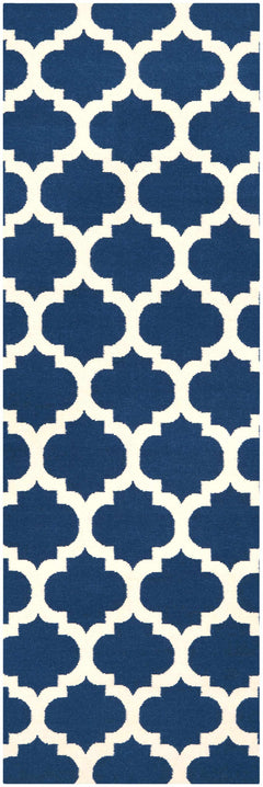 Centenary Navy Wool Area Rug - Clearance - Ornate Home
