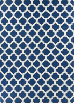 Centenary Navy Wool Area Rug - Clearance - Ornate Home