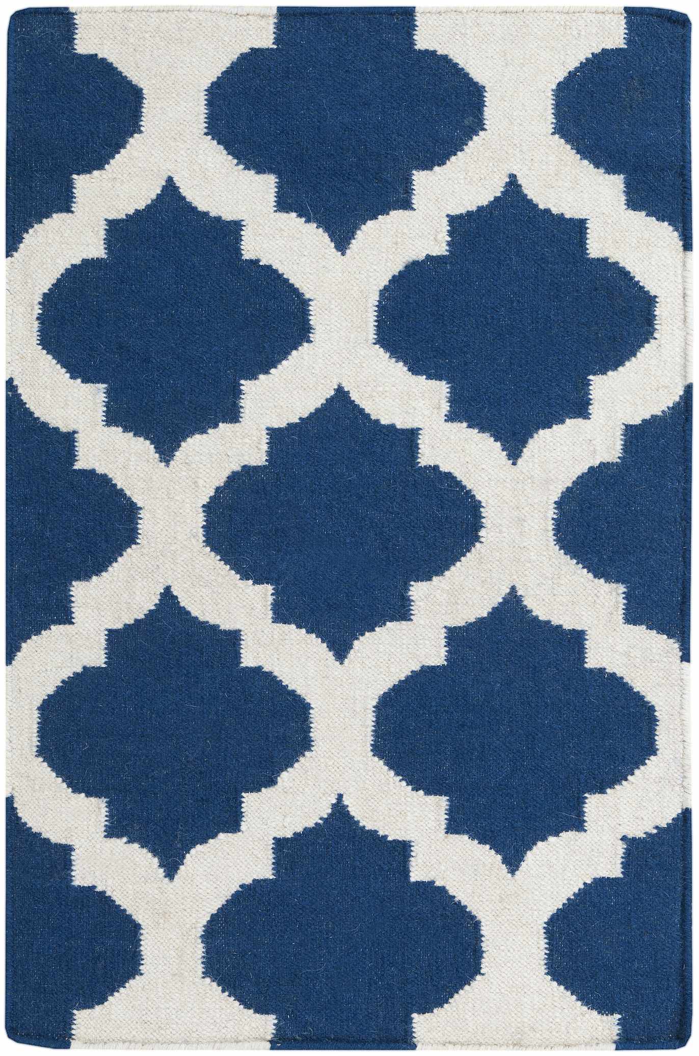 Centenary Navy Wool Area Rug - Clearance - Ornate Home