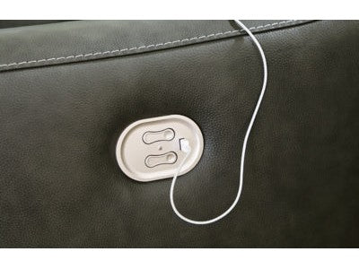 Center Line Dark Gray 2-Piece Power Reclining Sectional Loveseat - Ornate Home