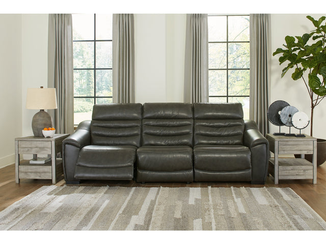 Center Line Dark Gray 3-Piece Power Reclining Sectional Sofa - Ornate Home