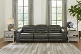Center Line Dark Gray 3-Piece Power Reclining Sectional Sofa - Ornate Home