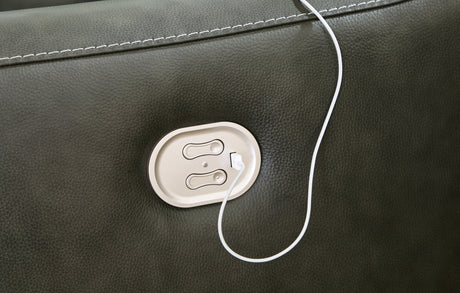 Center Line Dark Gray 5-Piece Power Reclining Sectional - Ornate Home