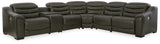 Center Line Dark Gray 6-Piece Power Reclining Sectional - Ornate Home
