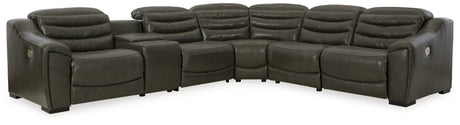Center Line Dark Gray 6-Piece Power Reclining Sectional - Ornate Home