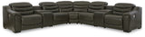 Center Line Dark Gray 7-Piece Power Reclining Sectional - Ornate Home