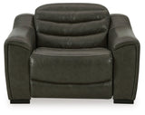 Center Line Dark Gray Power Recliner - Ornate Home
