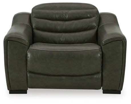 Center Line Dark Gray Power Recliner - Ornate Home