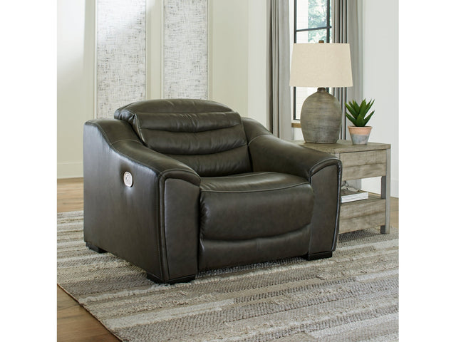 Center Line Dark Gray Power Recliner - Ornate Home