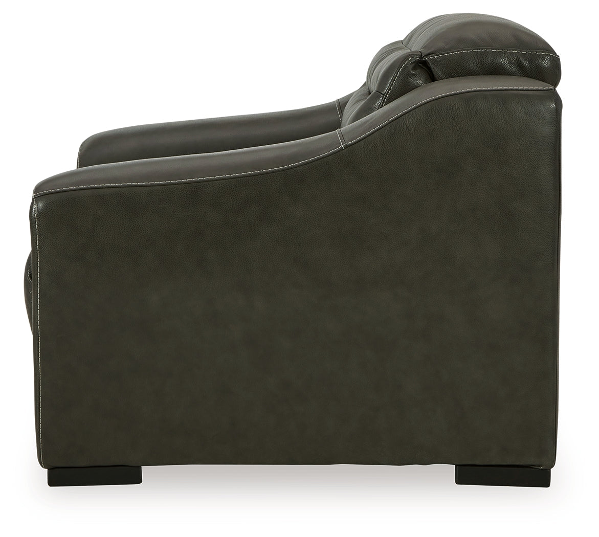 Center Line Dark Gray Power Recliner - Ornate Home
