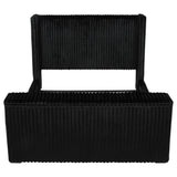 Centergrove Black Upholstered California King Wingback TV Bed - Ornate Home