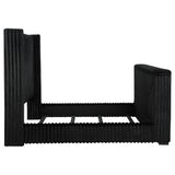 Centergrove Black Upholstered California King Wingback TV Bed - Ornate Home