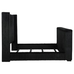 Centergrove Black Upholstered California King Wingback TV Bed - Ornate Home
