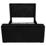 Centergrove Black Upholstered Eastern King Wingback TV Bed - Ornate Home