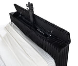 Centergrove Black Upholstered Eastern King Wingback TV Bed - Ornate Home