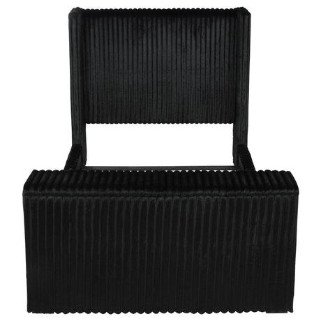 Centergrove Black Upholstered Queen Wingback TV Bed - Ornate Home