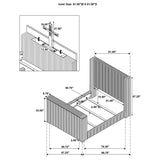 Centergrove Black Upholstered Queen Wingback TV Bed - Ornate Home