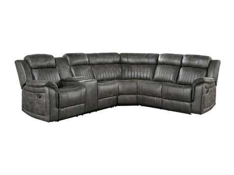Centeroak Brown 3-Piece Reclining Sectional - Ornate Home