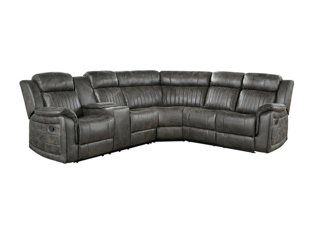 Centeroak Brown 3-Piece Reclining Sectional - Ornate Home