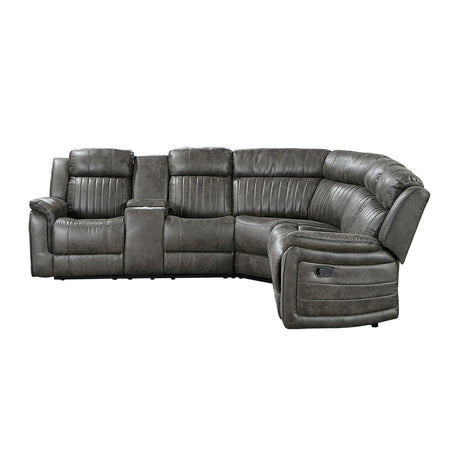 Centeroak Brown 3-Piece Reclining Sectional - Ornate Home