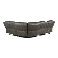 Centeroak Brown 3-Piece Reclining Sectional - Ornate Home