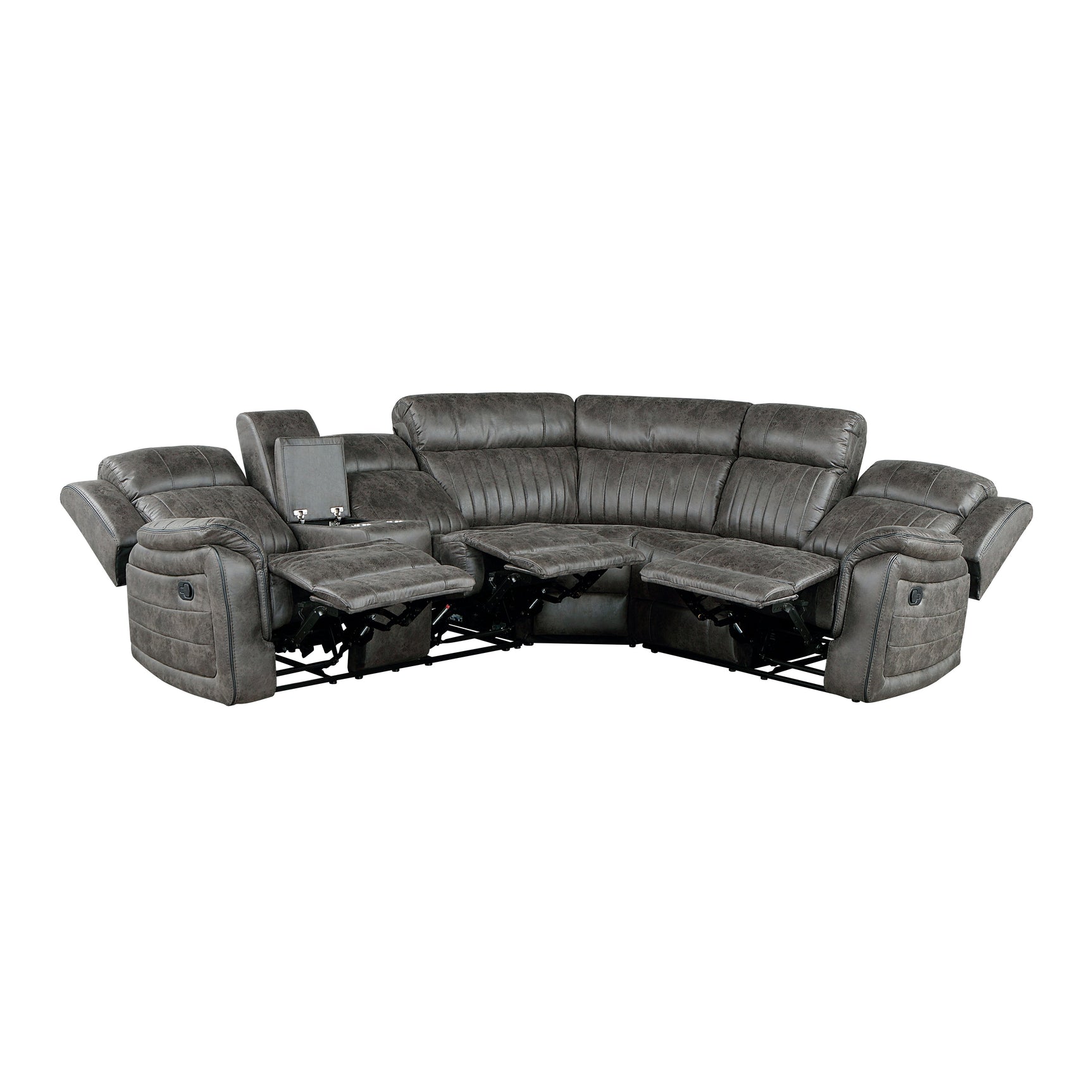 Centeroak Brown 3-Piece Reclining Sectional - Ornate Home
