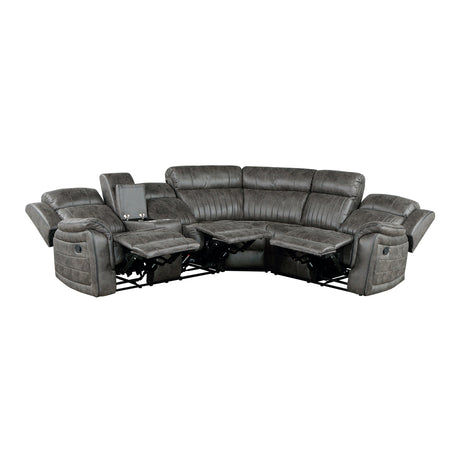 Centeroak Brown 3-Piece Reclining Sectional - Ornate Home