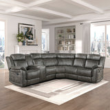 Centeroak Brown 3-Piece Reclining Sectional - Ornate Home