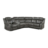 Centeroak Brown 3-Piece Reclining Sectional - Ornate Home