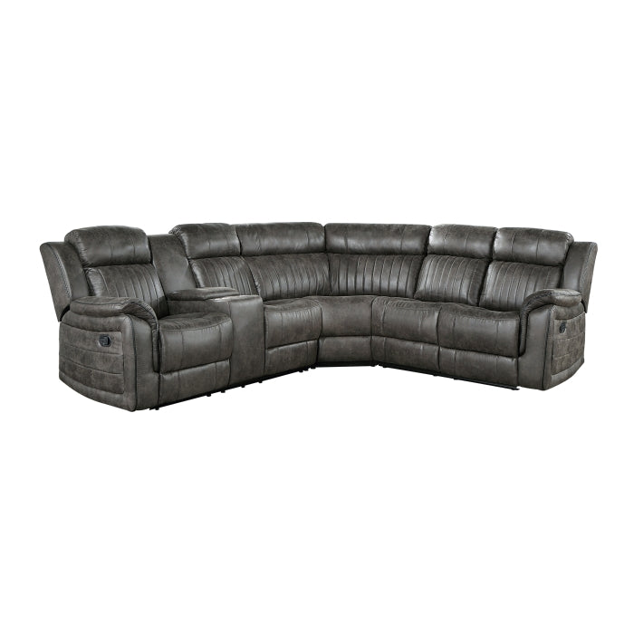 Centeroak Brown 3-Piece Reclining Sectional - Ornate Home