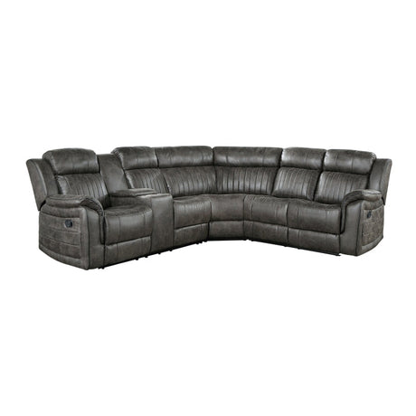 Centeroak Brown 3-Piece Reclining Sectional - Ornate Home