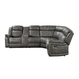 Centeroak Brown 3-Piece Reclining Sectional - Ornate Home