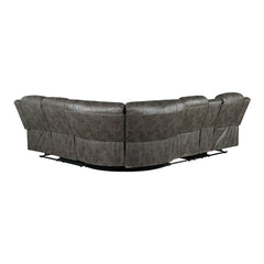 Centeroak Brown 3-Piece Reclining Sectional - Ornate Home