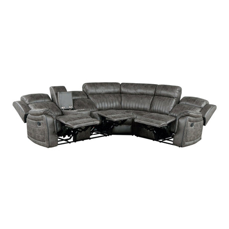Centeroak Brown 3-Piece Reclining Sectional - Ornate Home
