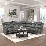 Centeroak Brown 3-Piece Reclining Sectional - Ornate Home