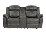 Centeroak Brown Double Reclining Loveseat - Ornate Home