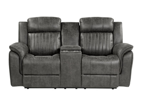 Centeroak Brown Double Reclining Loveseat - Ornate Home