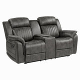 Centeroak Brown Double Reclining Loveseat - Ornate Home