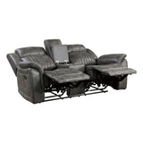Centeroak Brown Double Reclining Loveseat - Ornate Home