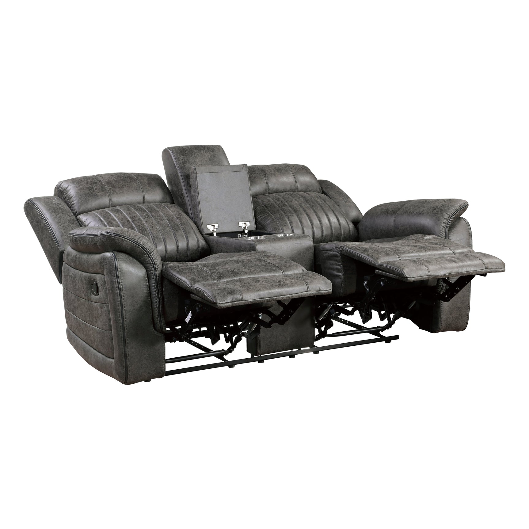Centeroak Brown Double Reclining Loveseat - Ornate Home