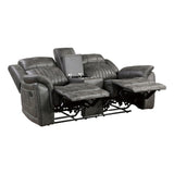Centeroak Brown Double Reclining Loveseat - Ornate Home