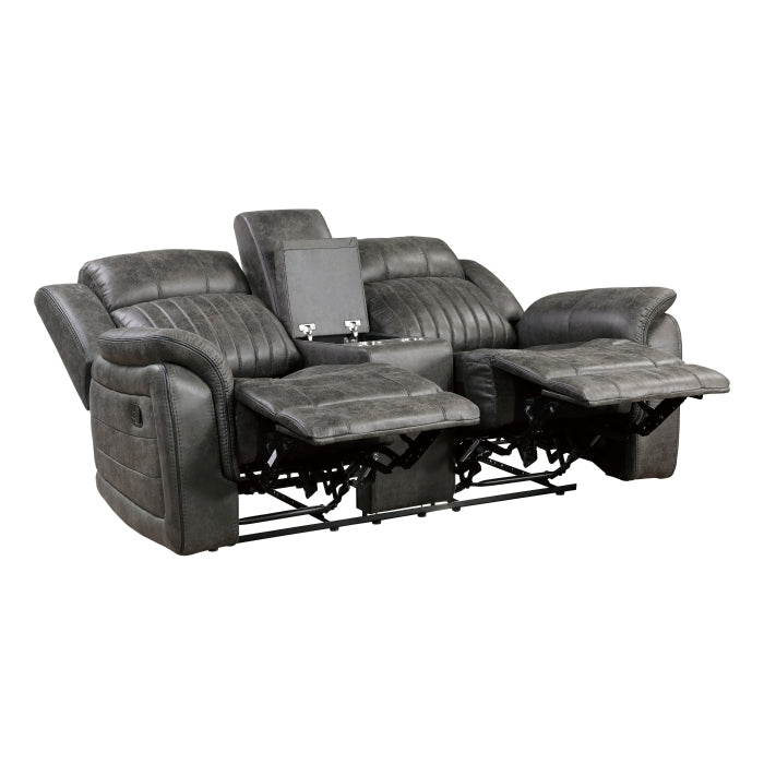 Centeroak Brown Double Reclining Loveseat - Ornate Home