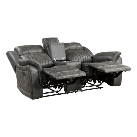 Centeroak Brown Double Reclining Loveseat - Ornate Home