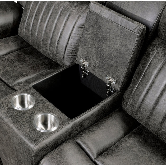 Centeroak Brown Double Reclining Loveseat - Ornate Home