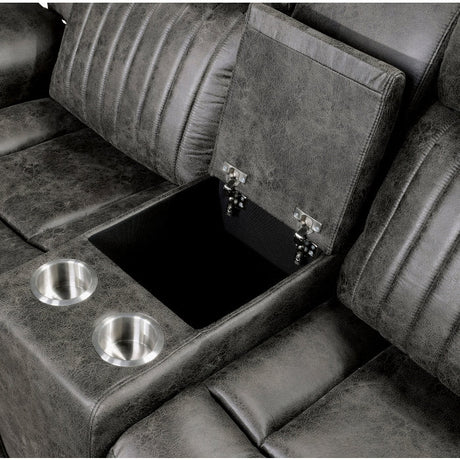 Centeroak Brown Double Reclining Loveseat - Ornate Home